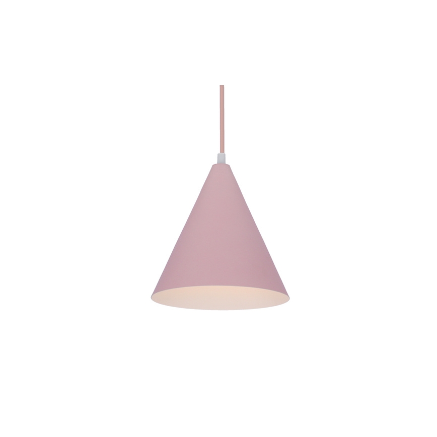 Chandelier on a string VOSS 1xE27/40W/230V pink/white