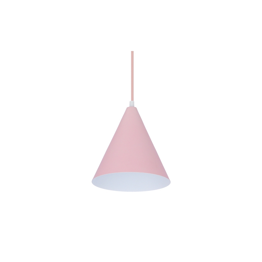 Chandelier on a string VOSS 1xE27/40W/230V pink/white