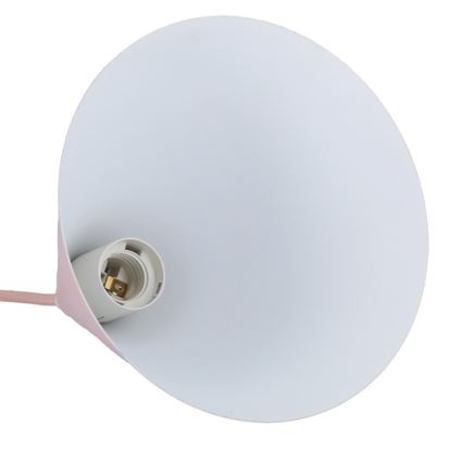 Chandelier on a string VOSS 1xE27/40W/230V pink/white