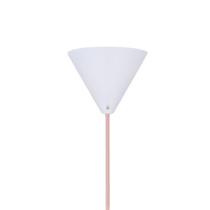 Chandelier on a string VOSS 1xE27/40W/230V pink/white