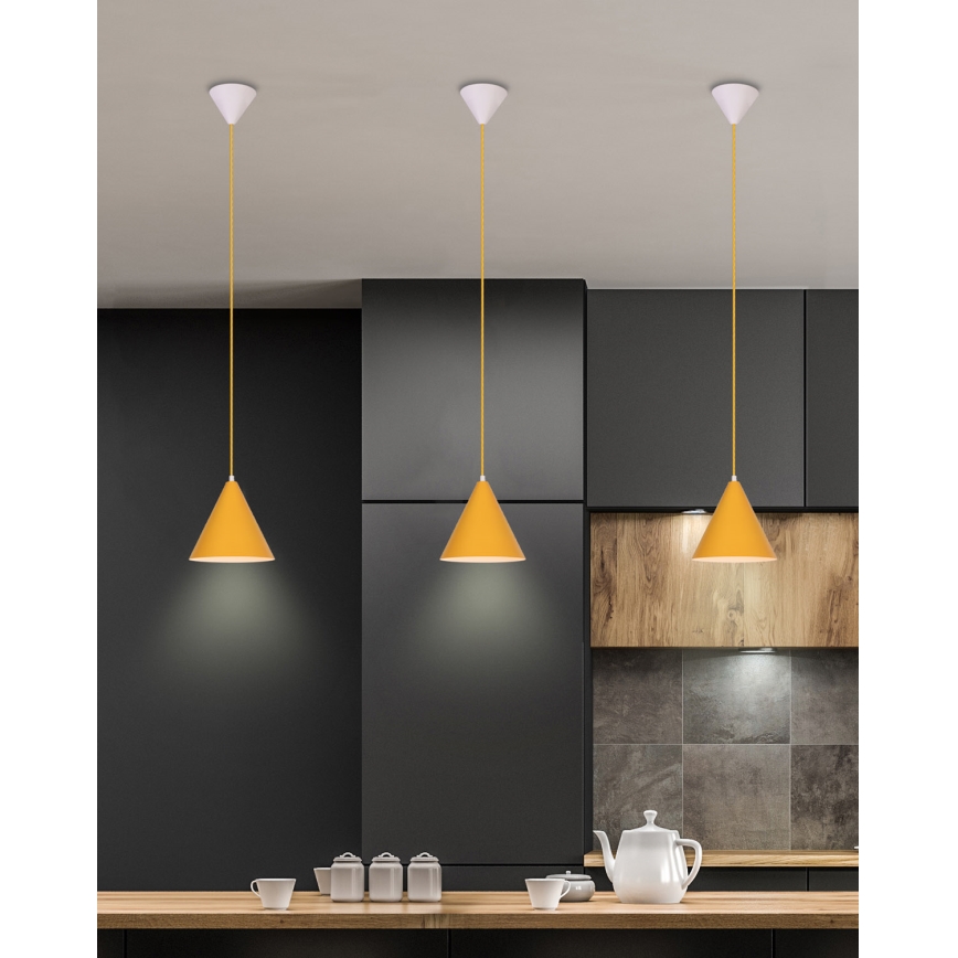 Chandelier on a string VOSS 1xE27/40W/230V yellow/white