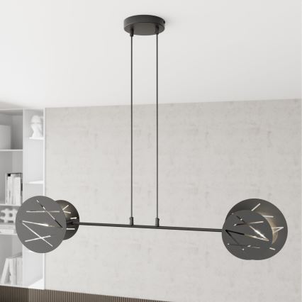 Chandelier on a string XOTIC 2xE27/15W/230V black