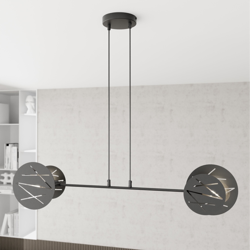 Chandelier on a string XOTIC 2xE27/15W/230V black