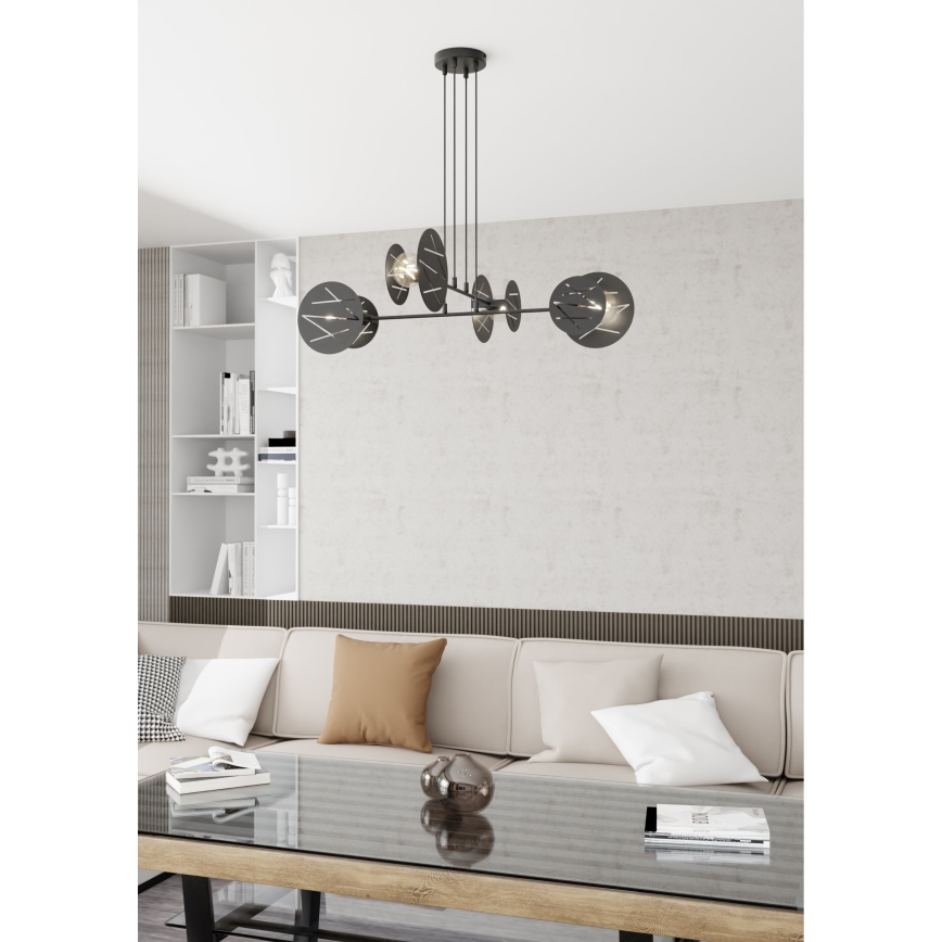 Chandelier on a string XOTIC 4xE27/15W/230V black