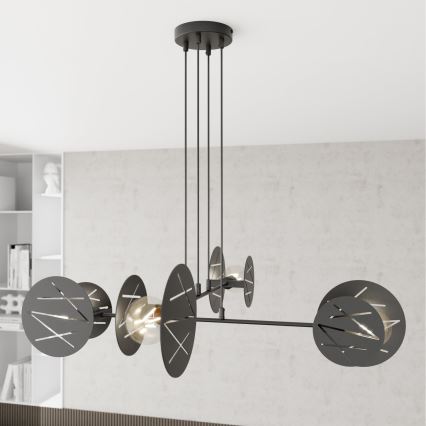 Chandelier on a string XOTIC 4xE27/15W/230V black