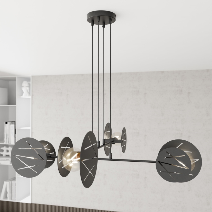 Chandelier on a string XOTIC 4xE27/15W/230V black