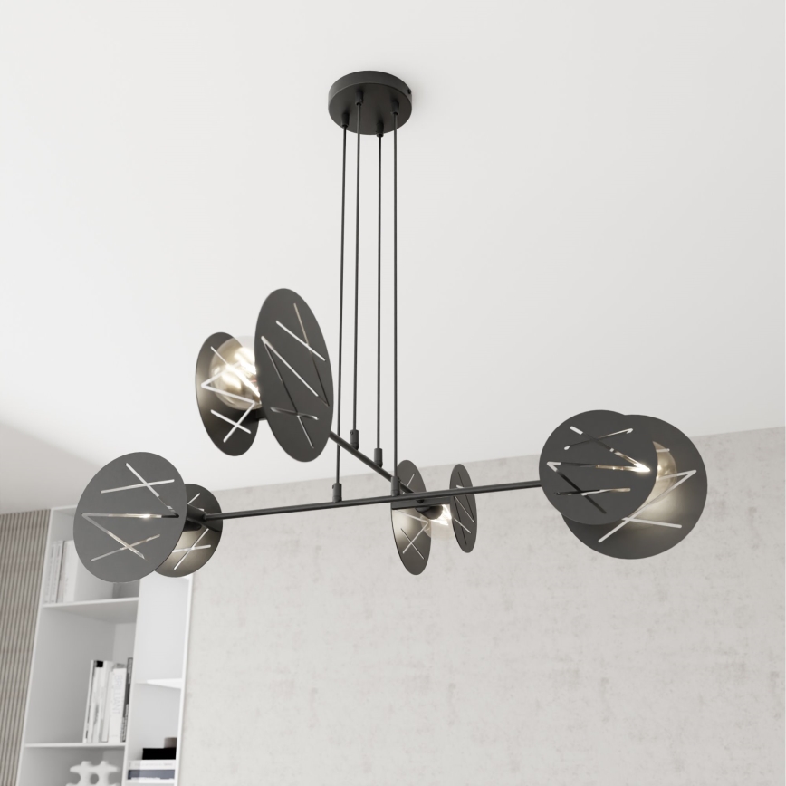 Chandelier on a string XOTIC 4xE27/15W/230V black