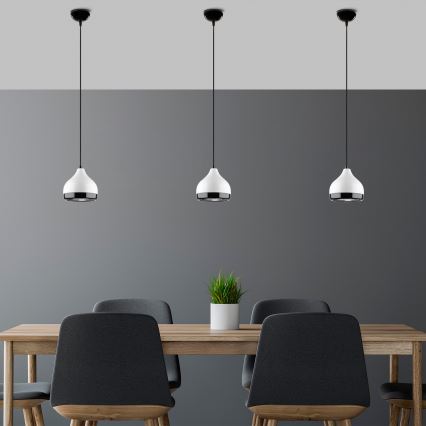 Chandelier on a string YILDO 1xE27/40W/230V white/black