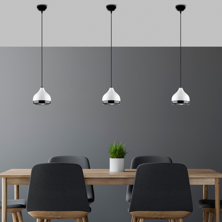 Chandelier on a string YILDO 1xE27/40W/230V white/black