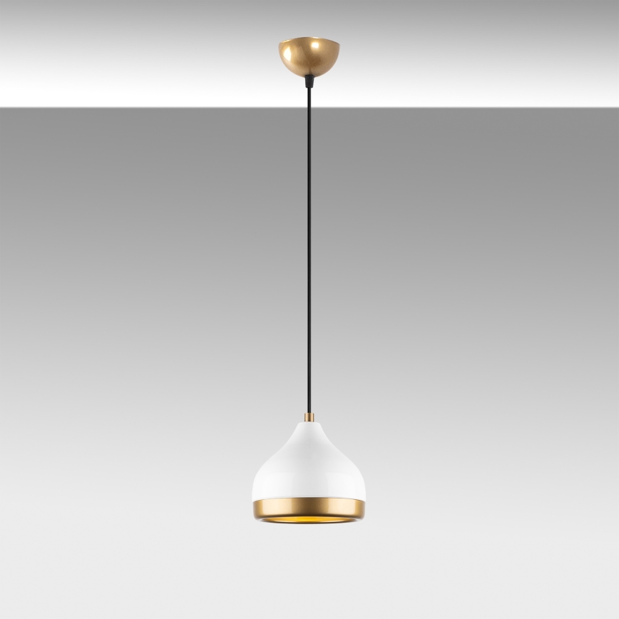 Chandelier on a string YILDO 1xE27/40W/230V white/gold