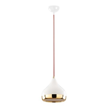 Chandelier on a string YILDO 1xE27/40W/230V white/gold/red