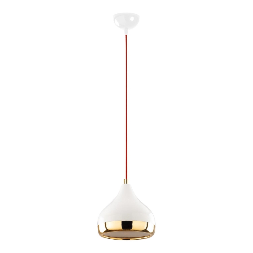 Chandelier on a string YILDO 1xE27/40W/230V white/gold/red