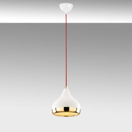 Chandelier on a string YILDO 1xE27/40W/230V white/gold/red