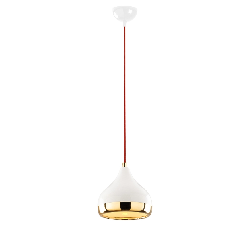 Chandelier on a string YILDO 1xE27/40W/230V white/gold/red