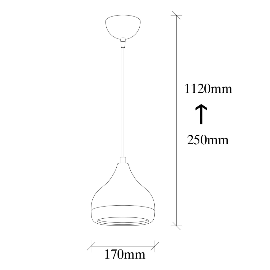 Chandelier on a string YILDO 1xE27/40W/230V white/gold/red