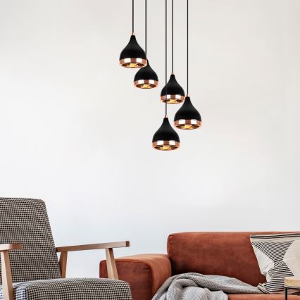 Chandelier on a string YILDO 5xE27/40W/230V