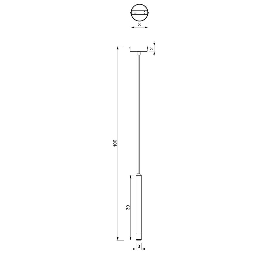 Chandelier on a string YORU 1xG9/8W/230V 30 cm brass