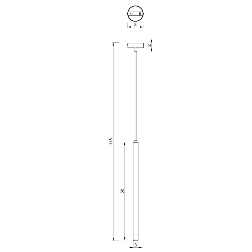 Chandelier on a string YORU 1xG9/8W/230V 50 cm black