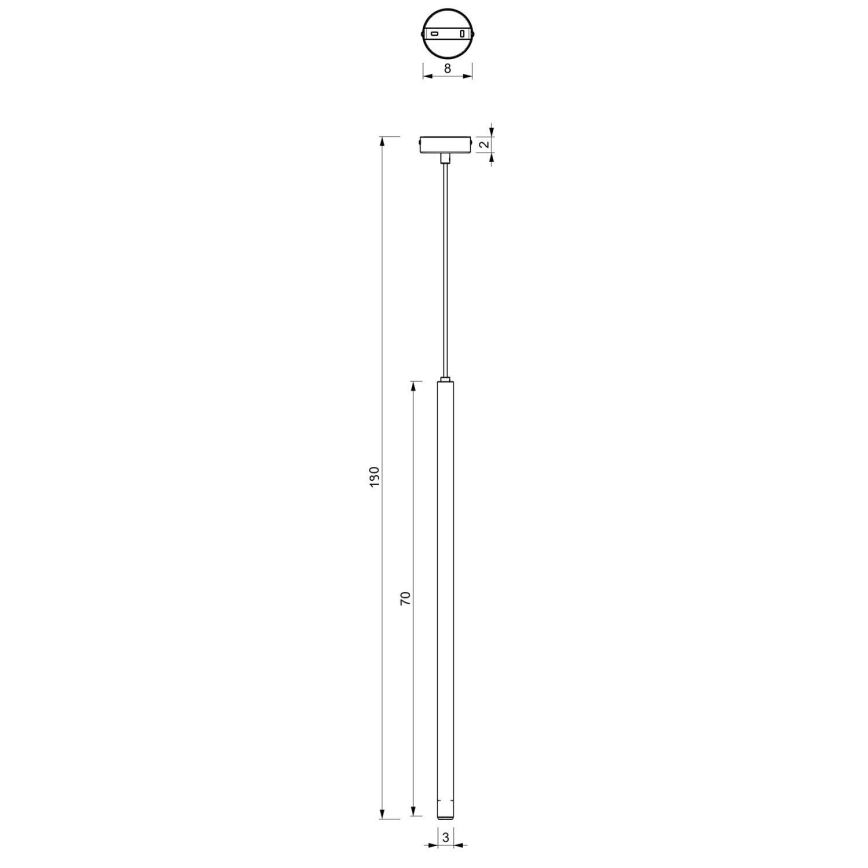 Chandelier on a string YORU 1xG9/8W/230V 70 cm black