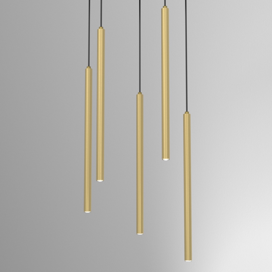 Chandelier on a string YORU 5xG9/8W/230V brass