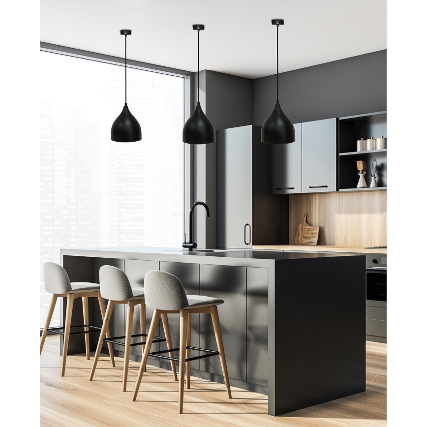 Chandelier on a string YSTAD 1xE27/40W/230V black