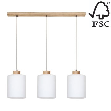 Chandelier on a string ZEFIR 3xE27/60W/230V oak - FSC certified