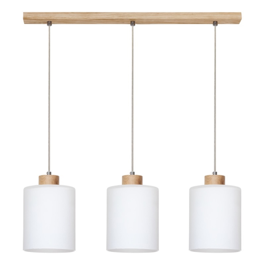 Chandelier on a string ZEFIR 3xE27/60W/230V oak