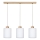 Chandelier on a string ZEFIR 3xE27/60W/230V oak