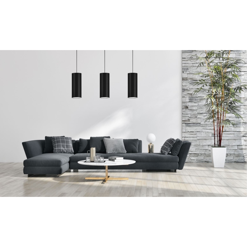 Chandelier on a string ZIK 1xE27/40W/230V d. 10 cm black