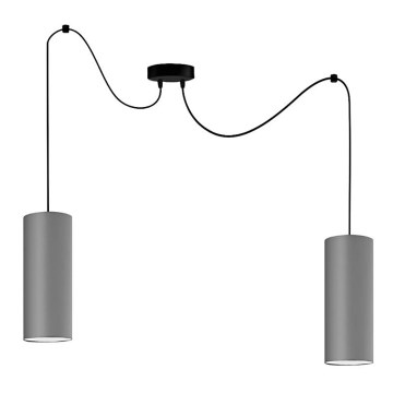 Chandelier on a string ZIK 2xE27/40W/230V spider grey