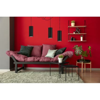 Chandelier on a string ZIK 3xE27/40W/230V spider black