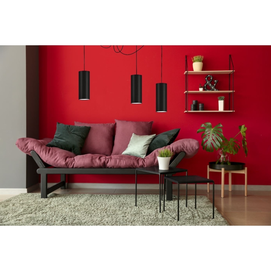 Chandelier on a string ZIK 3xE27/40W/230V spider black
