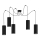 Chandelier on a string ZIK 5xE27/40W/230V spider black