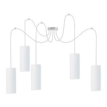 Chandelier on a string ZIK 5xE27/40W/230V spider white