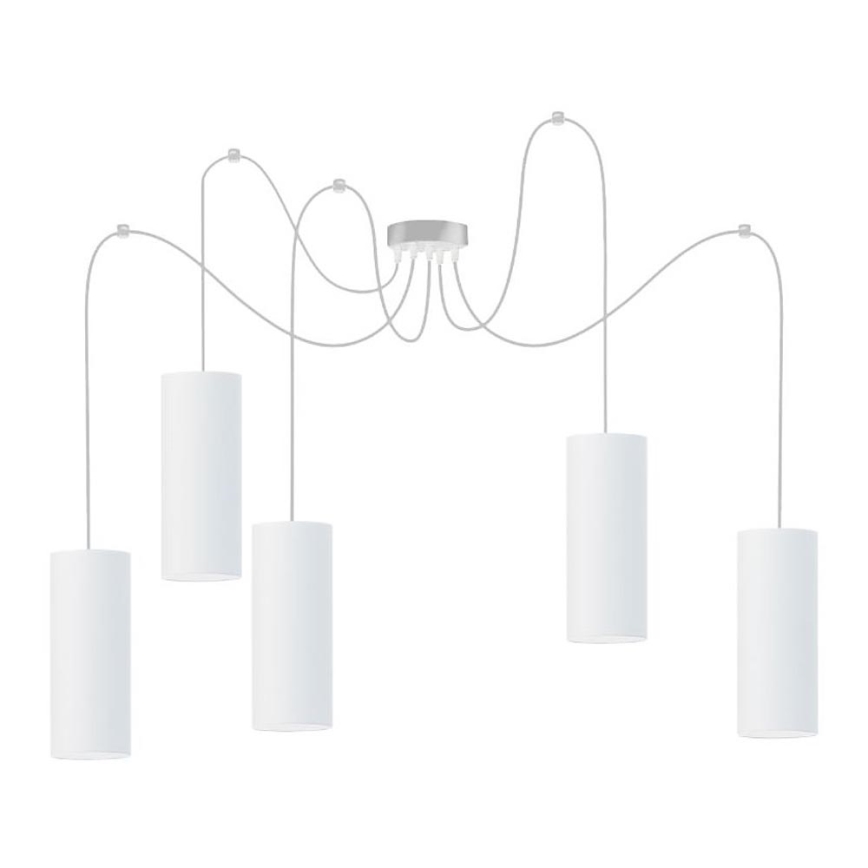 Chandelier on a string ZIK 5xE27/40W/230V spider white