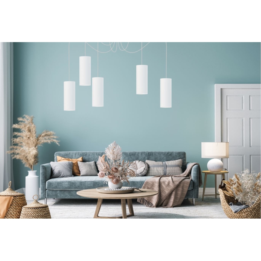 Chandelier on a string ZIK 5xE27/40W/230V spider white