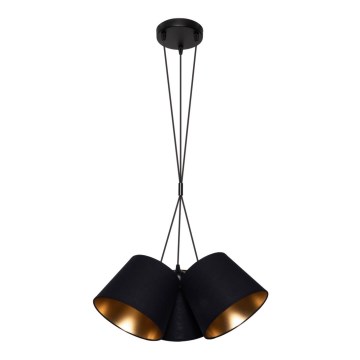 Chandelier on a string ZOMA 3xE27/60W/260V black/copper