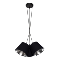 Chandelier on a string ZOMA 3xE27/60W/260V black/shiny chrome