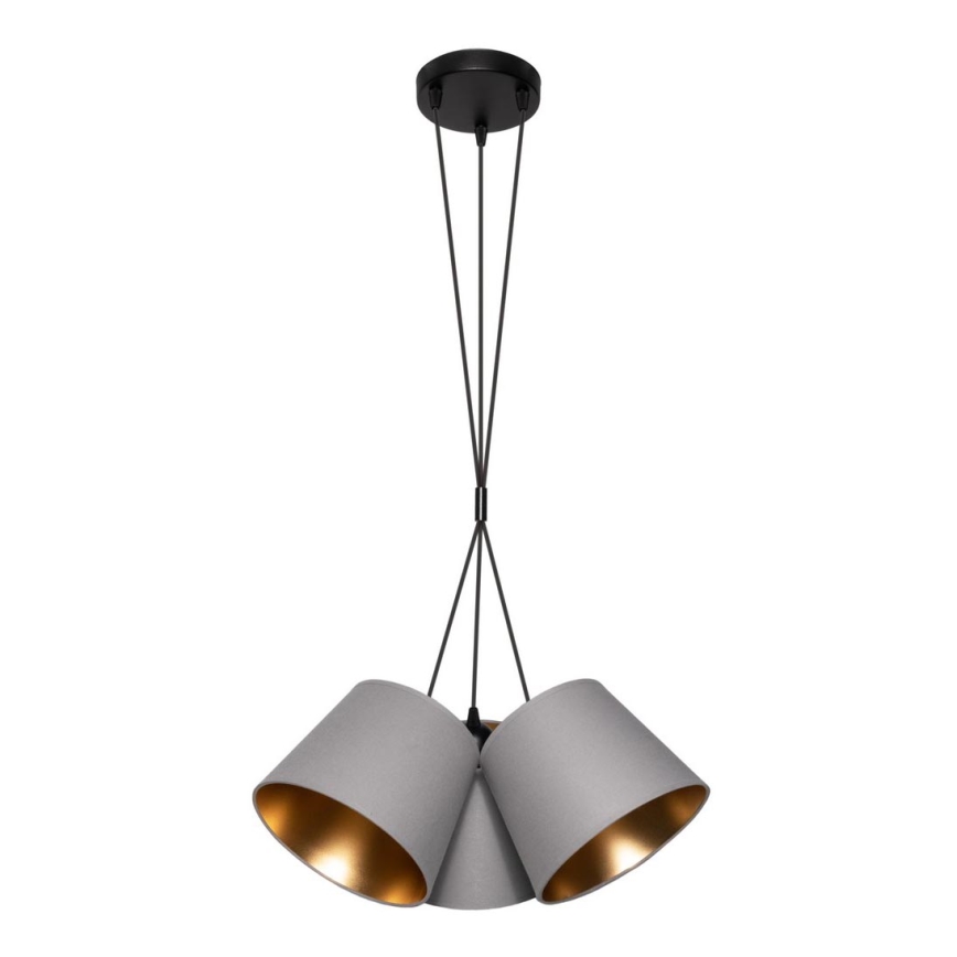 Chandelier on a string ZOMA 3xE27/60W/260V grey/copper
