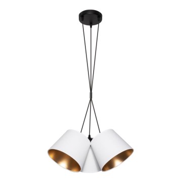Chandelier on a string ZOMA 3xE27/60W/260V white/copper