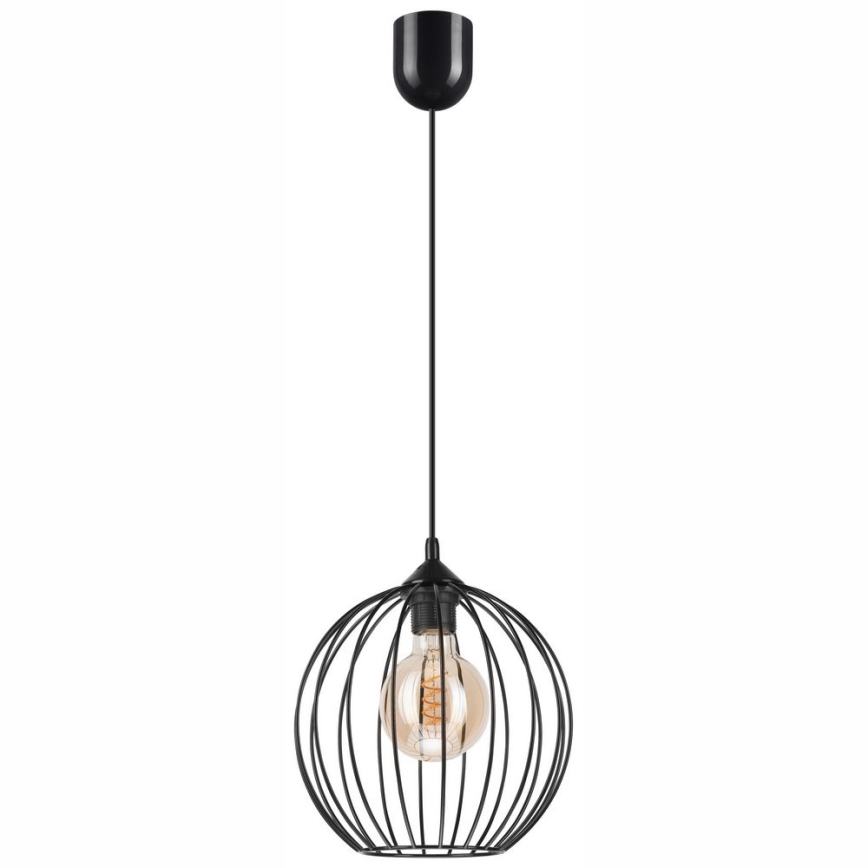 Chandelier on a string ZOYA 1xE27/60W/230V black