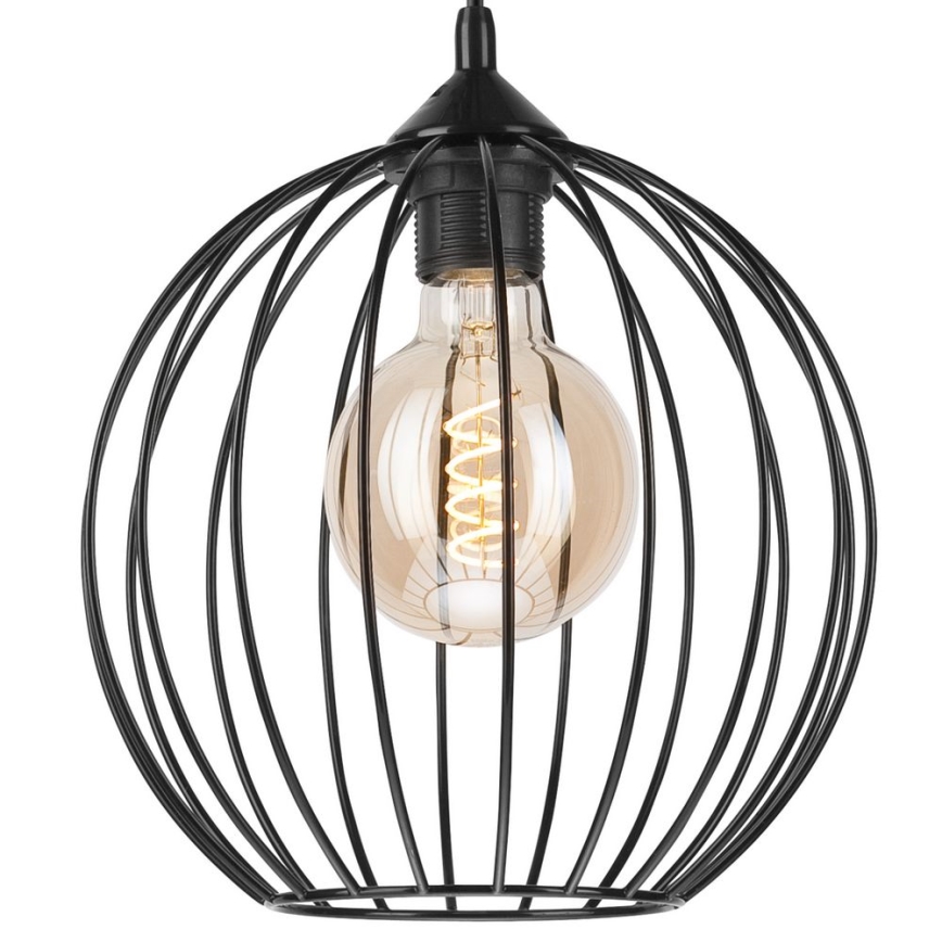 Chandelier on a string ZOYA 1xE27/60W/230V black