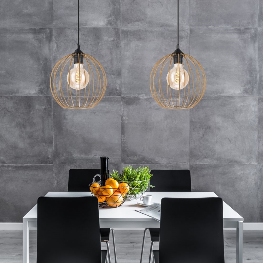 Chandelier on a string ZOYA 1xE27/60W/230V brass