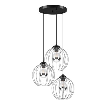 Chandelier on a string ZOYA 3xE27/60W/230V shiny chrome