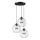 Chandelier on a string ZOYA 3xE27/60W/230V shiny chrome