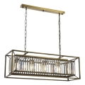 Chandelier on chain CRYSTALLINE 4xE27/6W/230V bronze