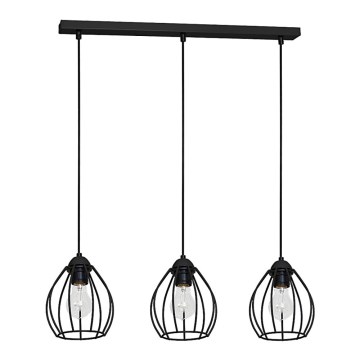 Chandelier STAR 3xE27/60W/230V black