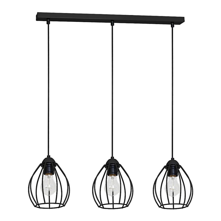 Chandelier STAR 3xE27/60W/230V black