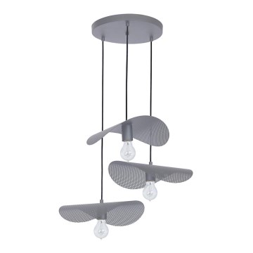 Chandelier STRUNA 3xE27/60W/230V grey