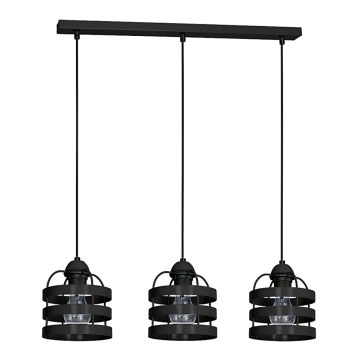 Chandelier TUBE 3xE27/60W/230V black